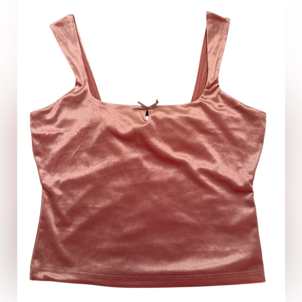 Wild Fable Shiny Pink Camisole Top Size XS Polyester Spandex NWT - Picture 3 of 13